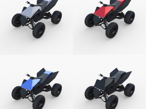 tesla cyberquad atv collection 3D 模型