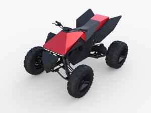 tesla cyberquad atv collection Modello 3D