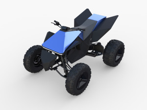 tesla cyberquad atv collection Modello 3D