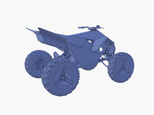 tesla cyberquad atv collection Modello 3D