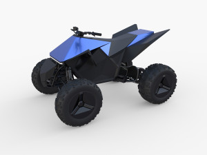tesla cyberquad atv collection Modello 3D