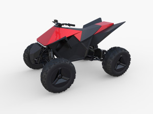 tesla cyberquad atv collection Modello 3D