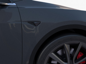 tesla model y rwd midnight silver with interior and chassis Modèle 3D