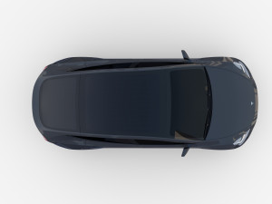 tesla model y awd midnight silver with chassis 3D मॉडल