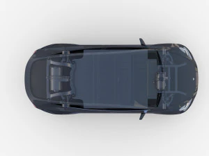 tesla model y awd midnight silver with chassis 3D Model