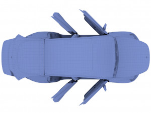 tesla model y white with interior Model 3D