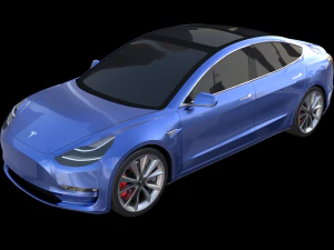 full tesla 2020 vehicle lineup 3D Model