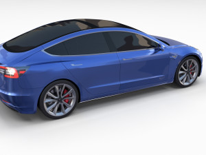 full tesla 2020 vehicle lineup 3Dモデル