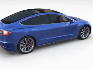 full tesla 2020 vehicle lineup 3D Model