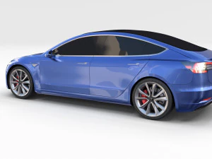 full tesla 2020 vehicle lineup 3D Model