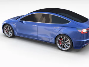full tesla 2020 vehicle lineup 3D Model