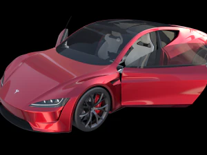 full tesla 2020 vehicle lineup with interiors 3D Model