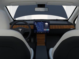 full tesla 2020 vehicle lineup with interiors 3D Model