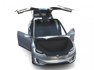 full tesla 2020 vehicle lineup with interiors 3D Model