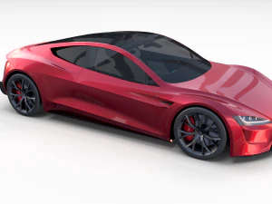 full tesla 2020 vehicle lineup with interiors 3D Model