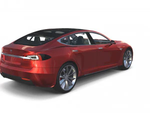 full tesla 2020 vehicle lineup with interiors 3D Model
