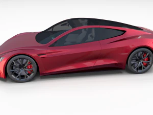 full tesla 2020 vehicle lineup with interiors 3D Model