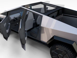 full tesla 2020 vehicle lineup with interiors 3D Model