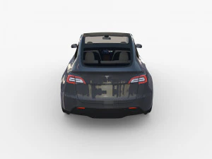 full tesla 2020 vehicle lineup with interiors 3D Model