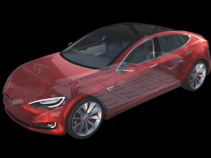 full tesla 2020 vehicle lineup with interiors and chassis Modelo 3D