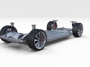 full tesla 2020 vehicle lineup with interiors and chassis Modelo 3D