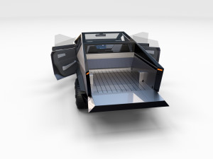 full tesla 2020 vehicle lineup with interiors and chassis Modelo 3D