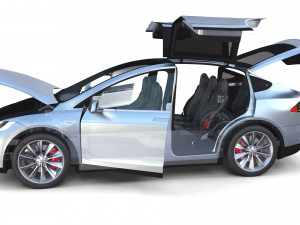 full tesla 2020 vehicle lineup with interiors and chassis Modelo 3D