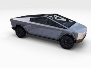 full tesla 2020 vehicle lineup with interiors and chassis Modelo 3D