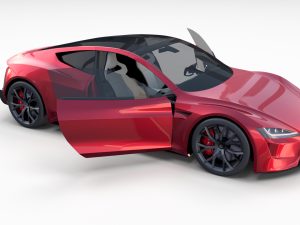 full tesla 2020 vehicle lineup with interiors and chassis Modelo 3D