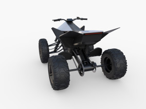 tesla cybertruck and cyberquad pack with interior 3D 模型