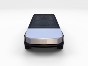 tesla cybertruck and cyberquad pack with interior and chassis Modèle 3D