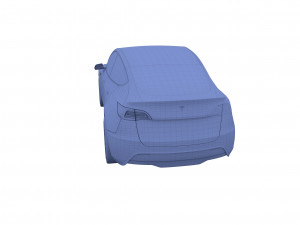 tesla model y awd white with chassis Modèle 3D