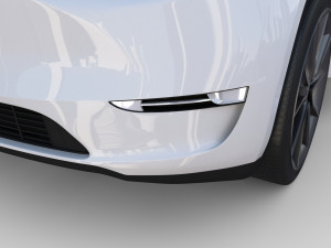 tesla model y rwd white with interior and chassis Modèle 3D