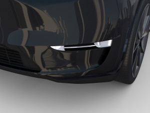 tesla model y awd black with interior and chassis Modelo 3D