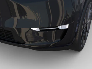 tesla model y awd black with interior and chassis 3D Model