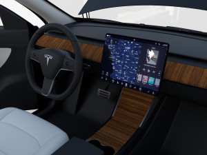tesla model y black with interior 3Dモデル