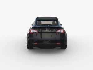 tesla model y black with interior 3D Model