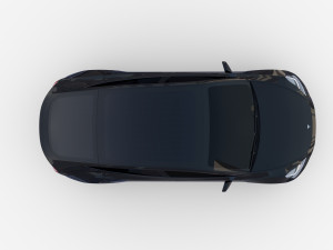 tesla model y awd black with chassis Modèle 3D