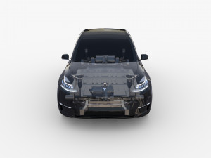 tesla model y awd black with chassis Modèle 3D