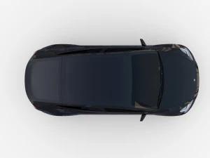 tesla model y rwd black with chassis 3D Model