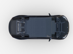 tesla model y rwd black with chassis 3D Model