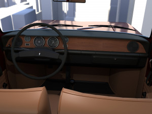 renault 8 with interior dark red 3Dモデル