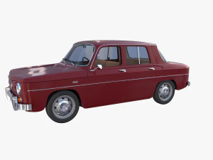 renault 8 с салоном темно-красного цвета 3D Модель