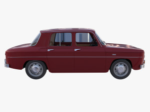renault 8 with interior dark red 3Dモデル