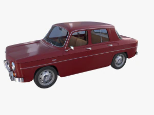 renault 8 с салоном темно-красного цвета 3D Модель