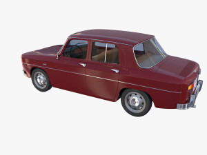 renault 8 with interior dark red 3Dモデル