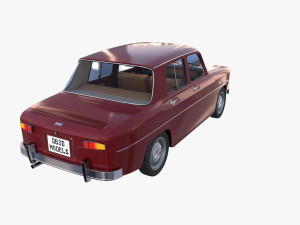renault 8 with interior dark red 3Dモデル