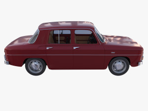 renault 8 with interior dark red 3Dモデル