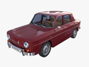 renault 8 with interior dark red 3Dモデル
