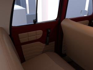 renault 8 with interior dark red 3Dモデル